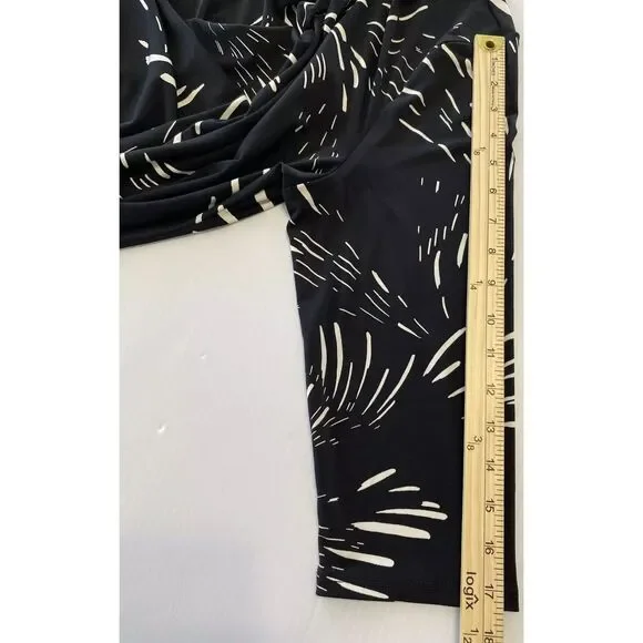 JM Collection 3/4-Sleeve Long Top, Lightweight Black Womens Sz Petite XL - Picture 7 of 10